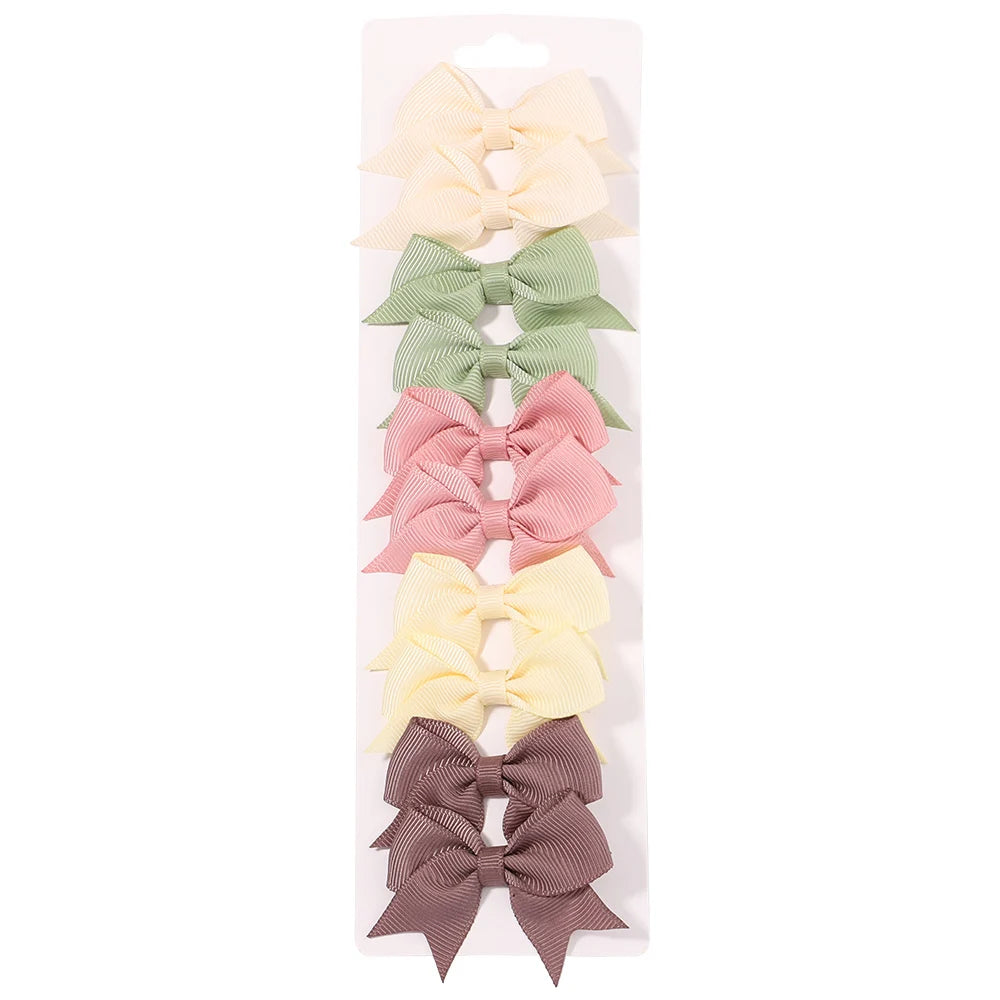 Baby Bow Hair Clips 10 piece set