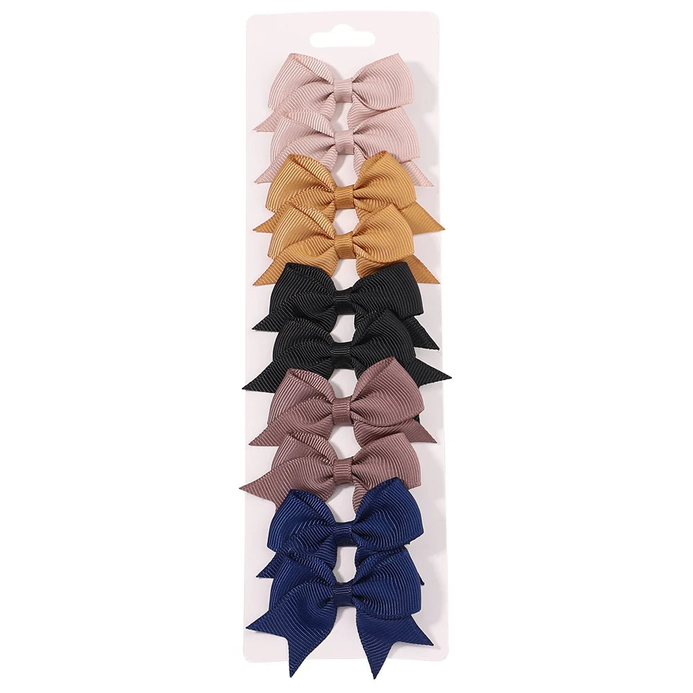 Baby Bow Hair Clips 10 piece set