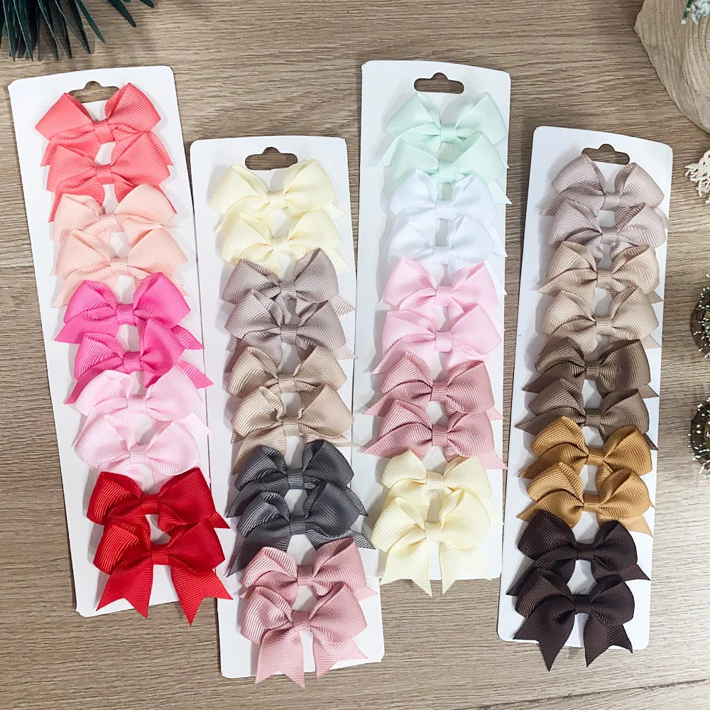 Baby Bow Hair Clips 10 piece set