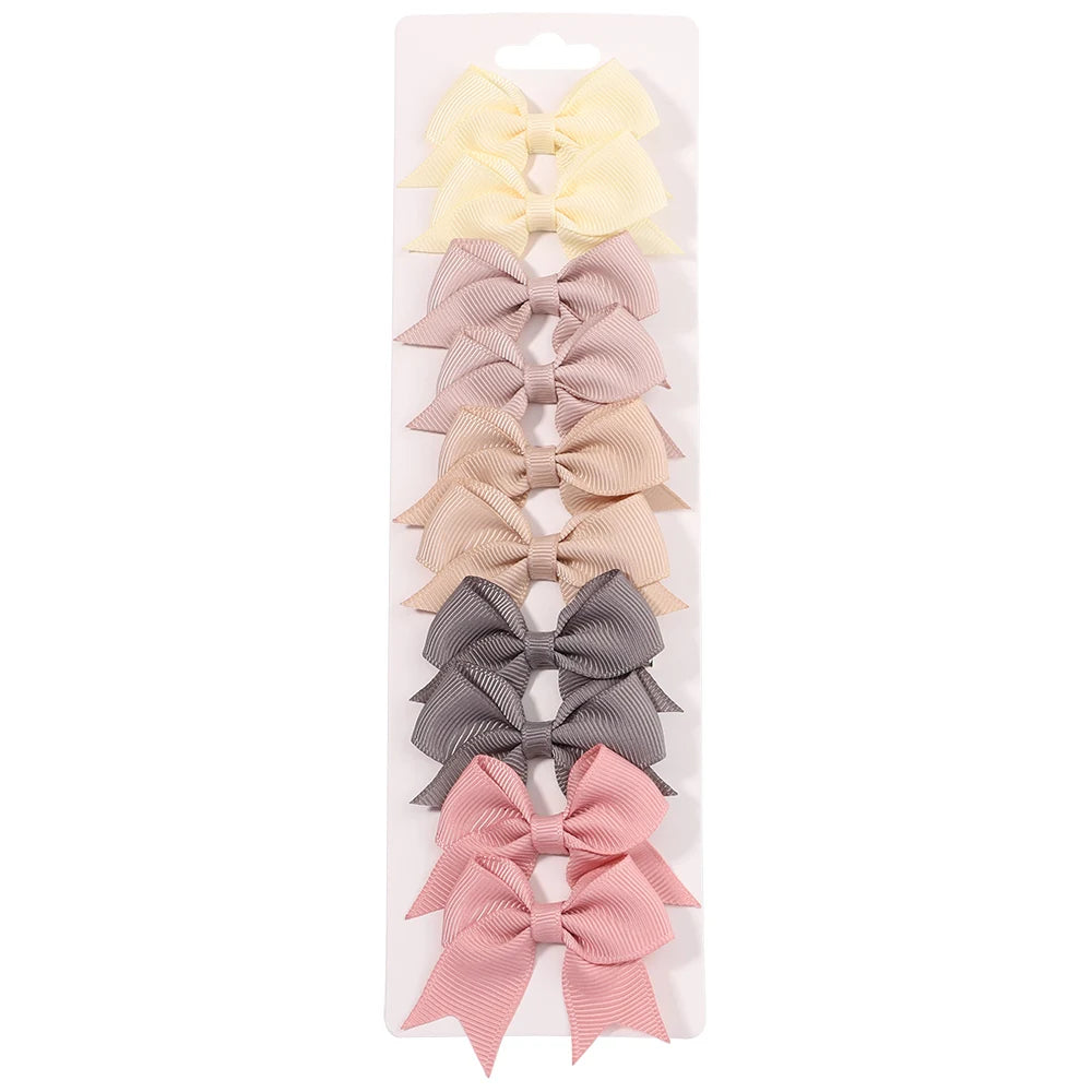 Baby Bow Hair Clips 10 piece set