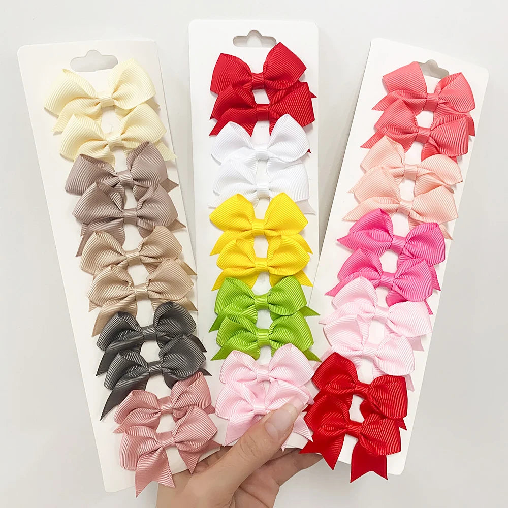 Baby Bow Hair Clips 10 piece set