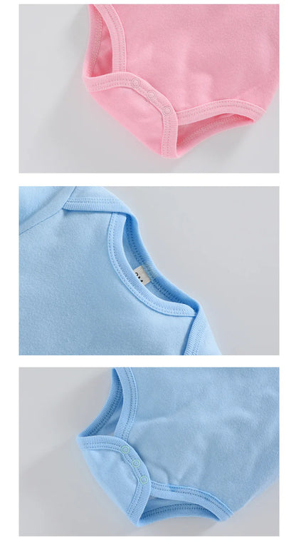 Soft cotton baby bodysuit set