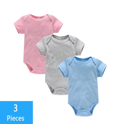 Soft cotton baby bodysuit set