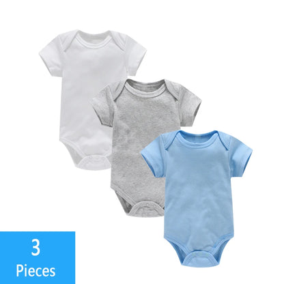 Soft cotton baby bodysuit set