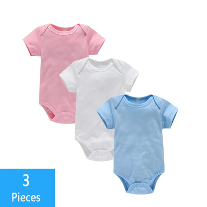 Soft cotton baby bodysuit set