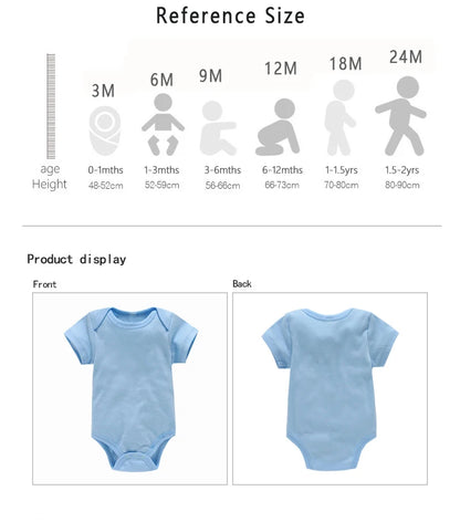 Soft cotton baby bodysuit set