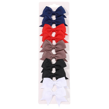 Baby Bow Hair Clips 10 piece set