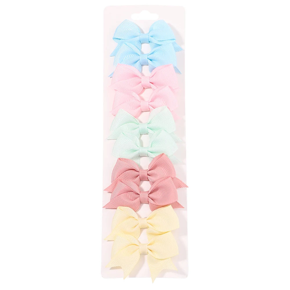 Baby Bow Hair Clips 10 piece set