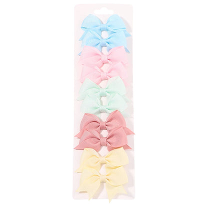 Baby Bow Hair Clips 10 piece set