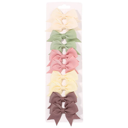 Baby Bow Hair Clips 10 piece set