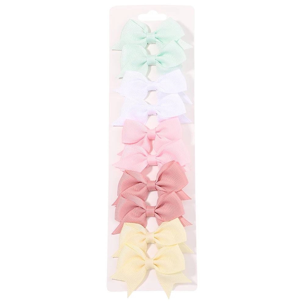 Baby Bow Hair Clips 10 piece set
