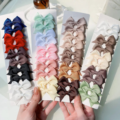 Baby Bow Hair Clips 10 piece set