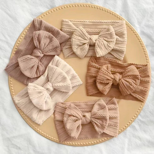 Soft Baby Bow Headbands- 3 piece set