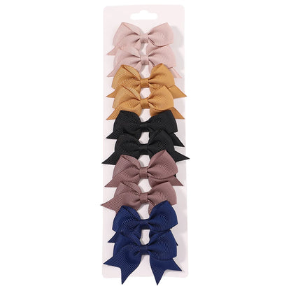 Baby Bow Hair Clips 10 piece set