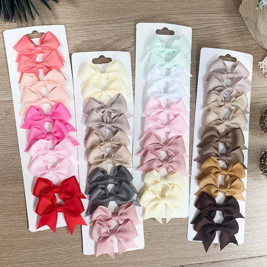 Baby Bow Hair Clips 10 piece set
