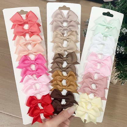 Baby Bow Hair Clips 10 piece set