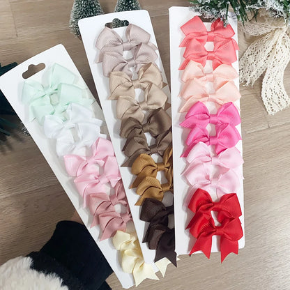 Baby Bow Hair Clips 10 piece set