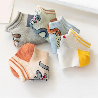 Comfy Dino Socks for Kids-5 pairs
