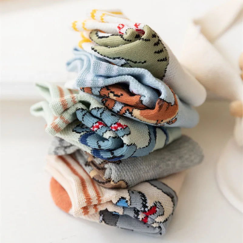 Comfy Dino Socks for Kids-5 pairs