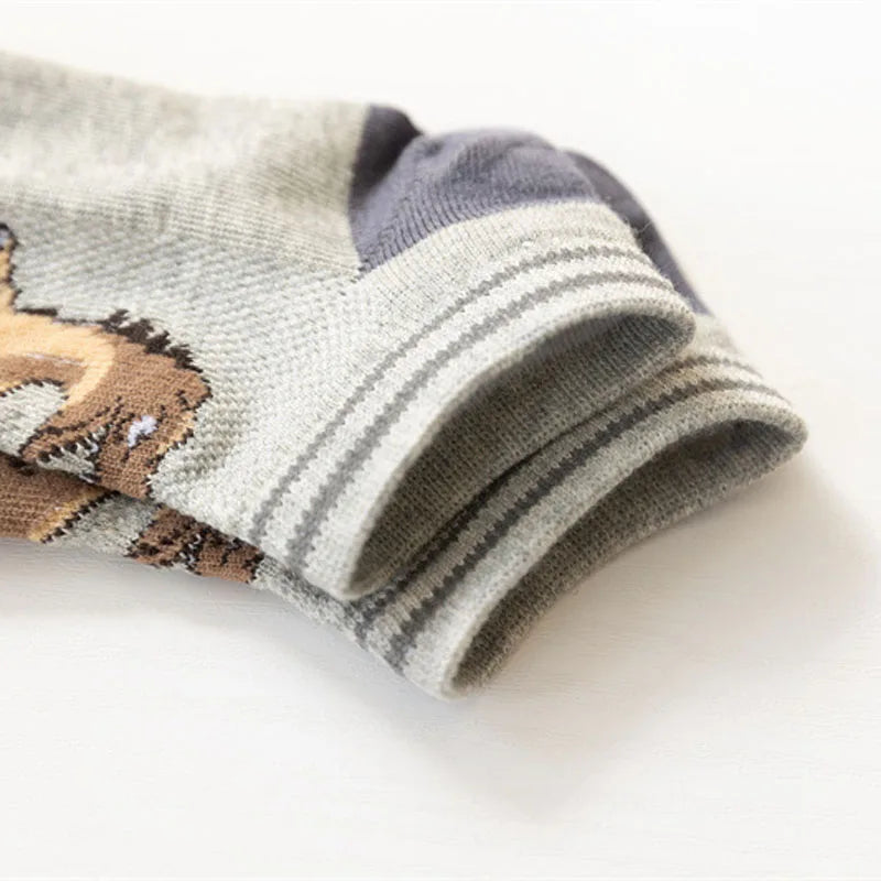 Comfy Dino Socks for Kids-5 pairs