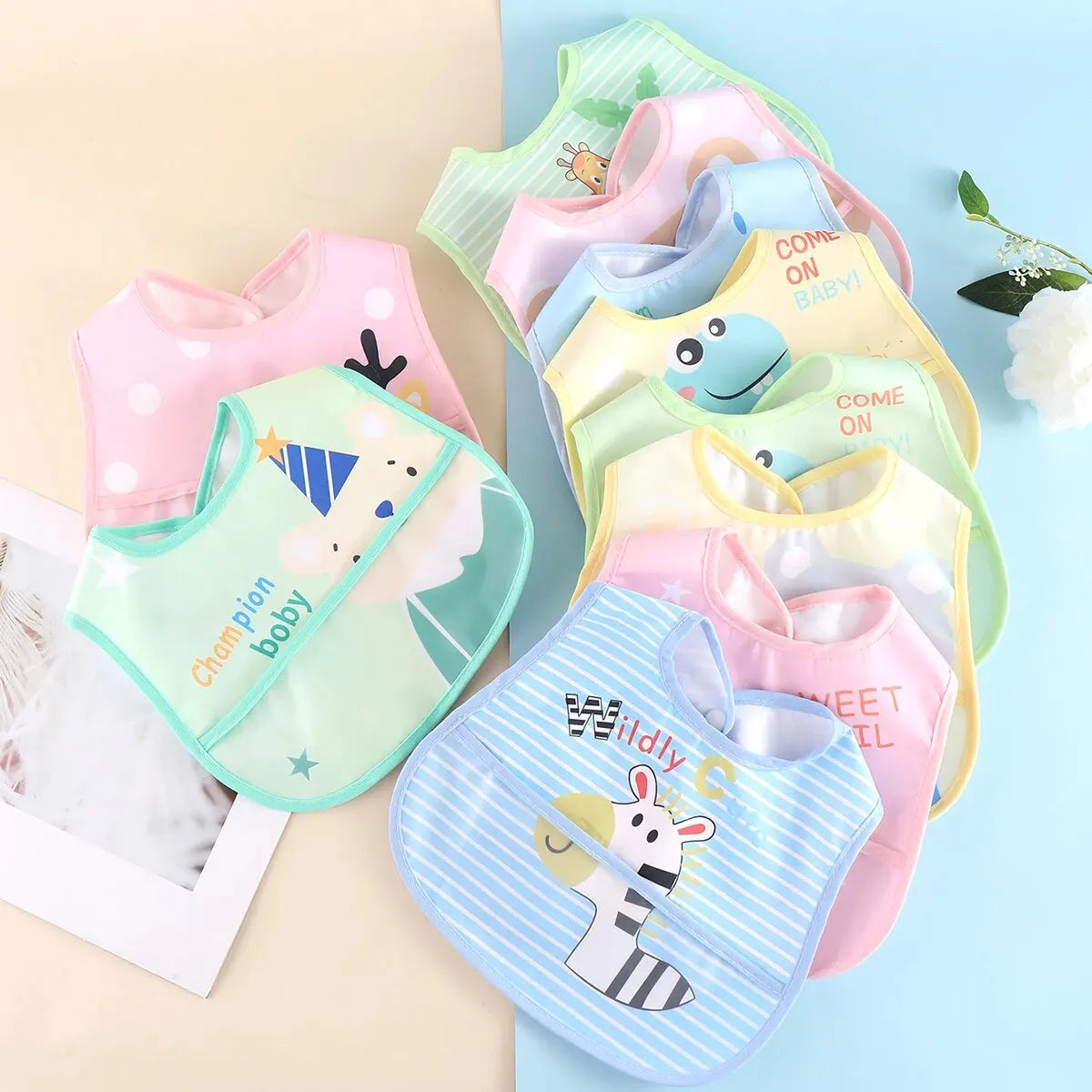 Mess-Free Baby Bib Set