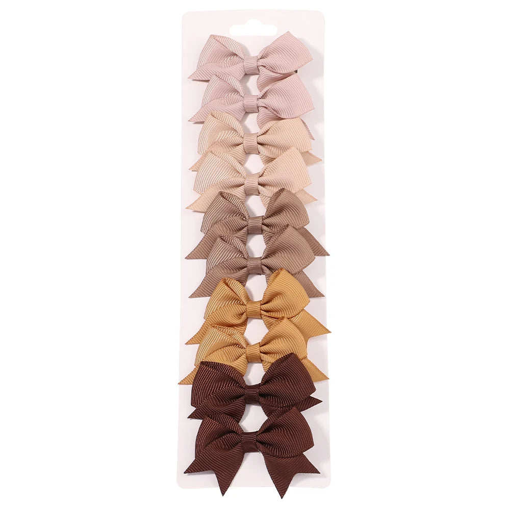 Baby Bow Hair Clips 10 piece set