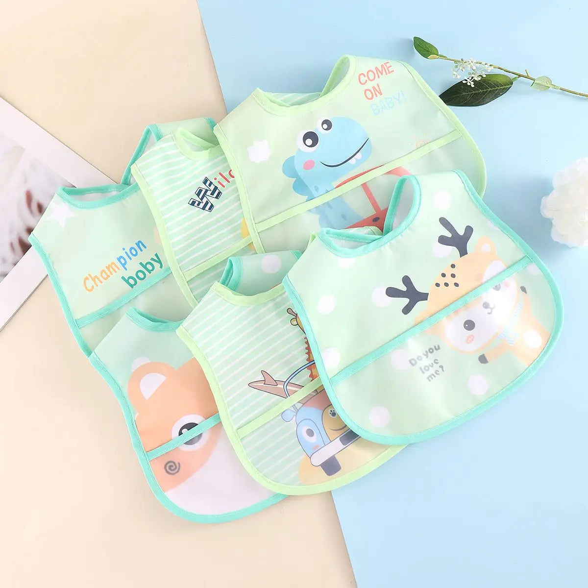 Mess-Free Baby Bib Set