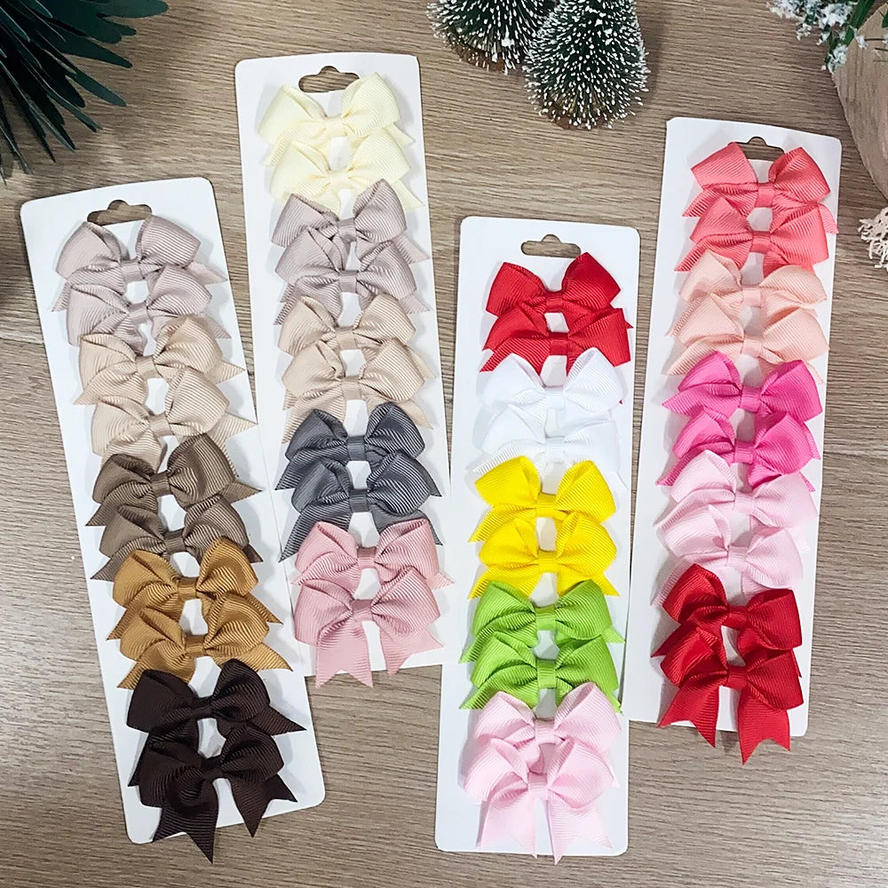 Baby Bow Hair Clips 10 piece set