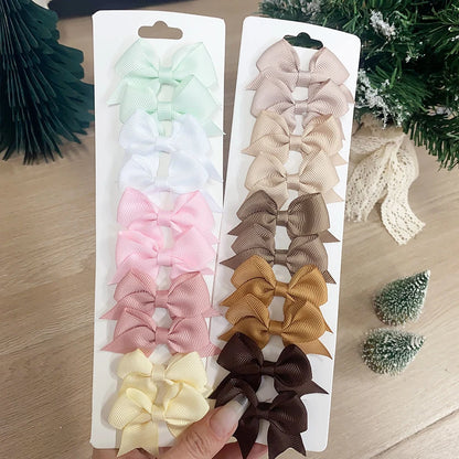 Baby Bow Hair Clips 10 piece set