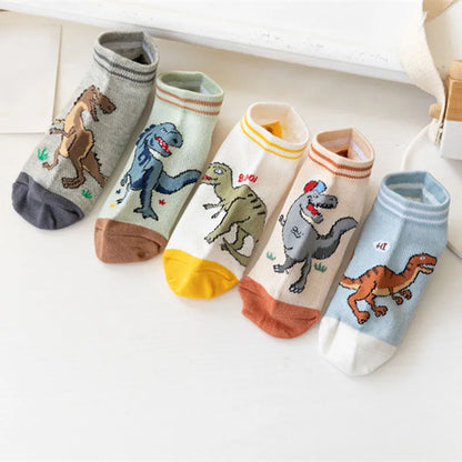 Comfy Dino Socks for Kids-5 pairs