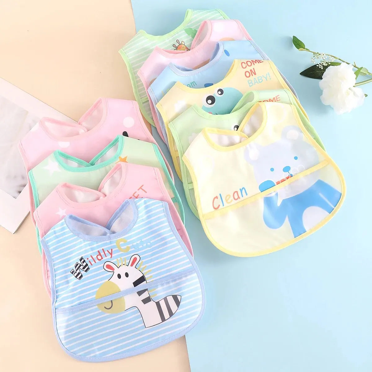 Mess-Free Baby Bib Set