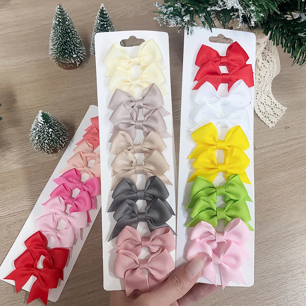 Baby Bow Hair Clips 10 piece set