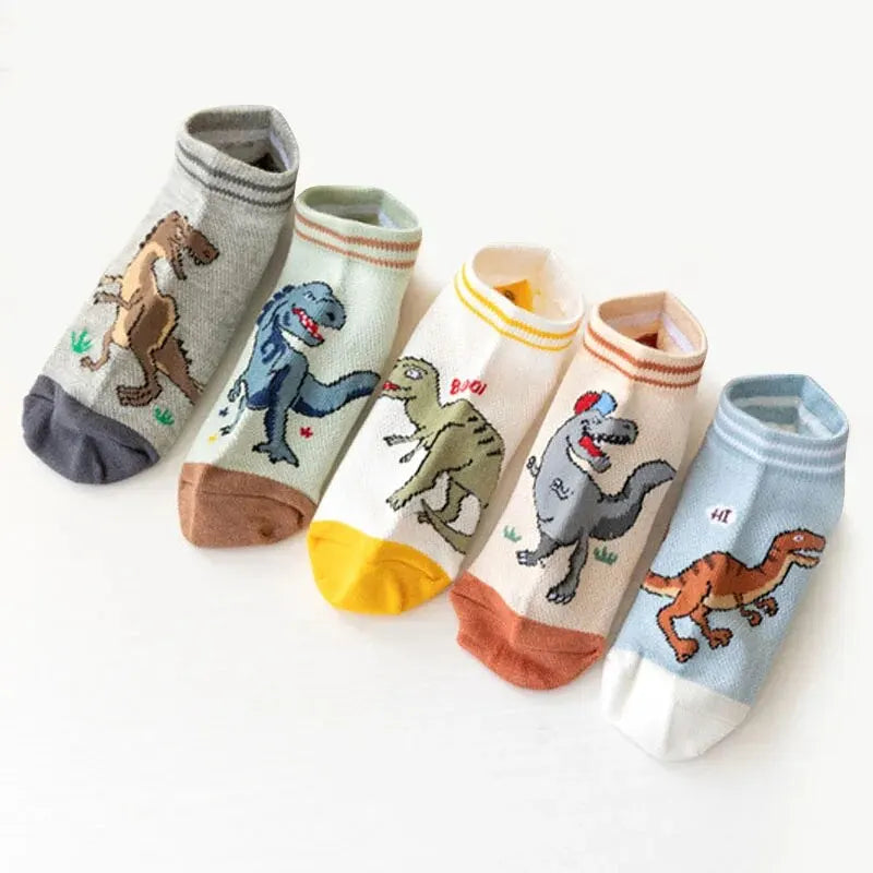Comfy Dino Socks for Kids-5 pairs